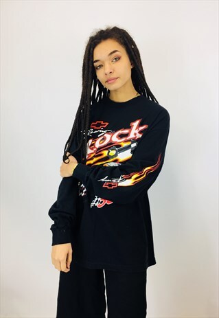 BLACK NASCAR USA T SHIRT