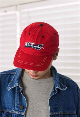 VINTAGE BUDWEISER BASEBALL CAP HAT LOGO 90S ONE SIZE 2.1