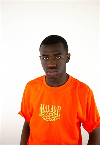 MALADE NATION ORANGE T-SHIRT WORLDWIDE PRINT