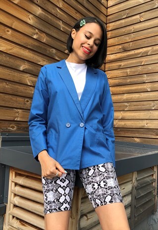 VINTAGE BLUE LIGHTWEIGHT COTTON BLAZER