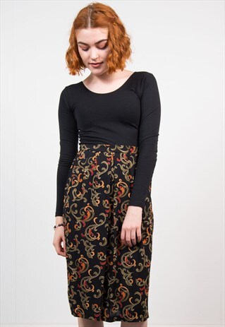 VINTAGE 90'S PATTERNED FESTIVAL MIDI SKIRT