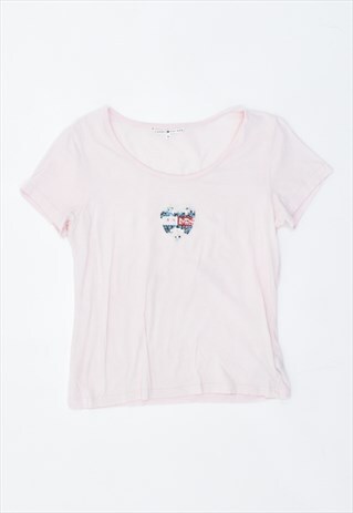 VINTAGE 90'S TOMMY HILFIGER T-SHIRT TOP PINK