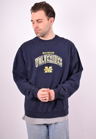CHAMPION MENS VINTAGE MICHIGAN VOLVERINES SWEATSHIRT LARGE