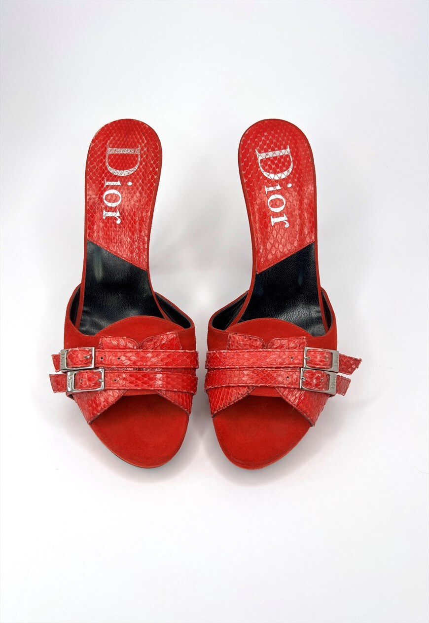 Red outlet dior sandals