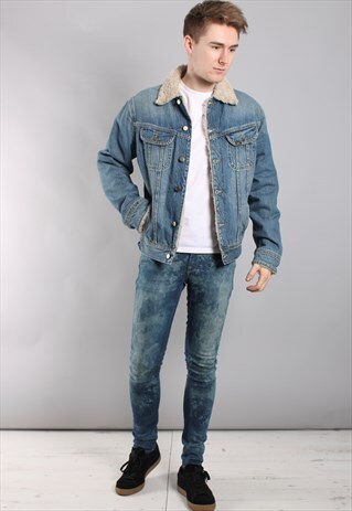 VINTAGE LEE SHERPA LINED DENIM JACKET