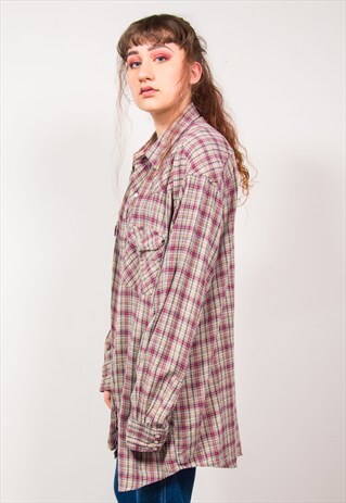 VINTAGE 90'S CHECKED FLANNEL SHIRT