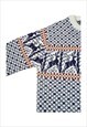 VINTAGE KNITTED JUMPER RETRO PATTERN MEDIUM