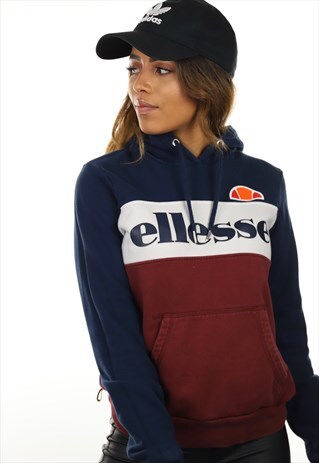 VINTAGE ELLESSE HOODIE NAVY