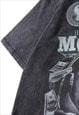 DOLLAR PRINT T-SHIRT MONEY TEE RETRO GRUNGE TOP IN GREY