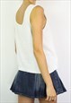 VINTAGE KNIT TOP IN WHITE Y2K