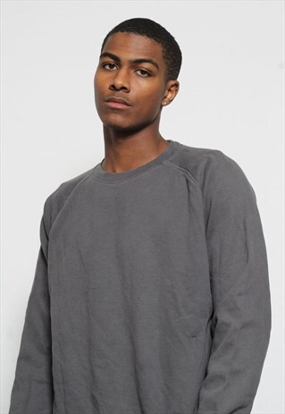 VINTAGE CARHARTT CREW NECK SPELL OUT LOGO SWEATSHIRT GREY