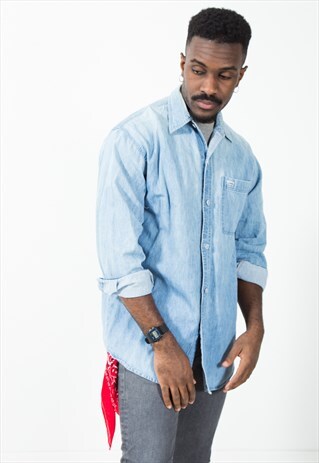 VINTAGE 80S ORIGINAL LEVI'S DENIM SHIRT / S5511