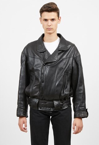 VINTAGE BLACK LEATHER JACKET