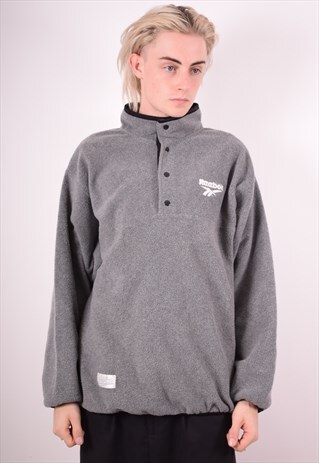 REEBOK MENS VINTAGE FLEECE JUMPER XL GREY 90S