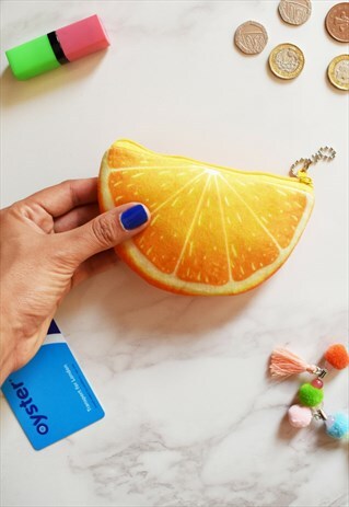 ORANGE SLICE SUMMER INSPIRED COIN PURSE WALLET CARD HOLDER