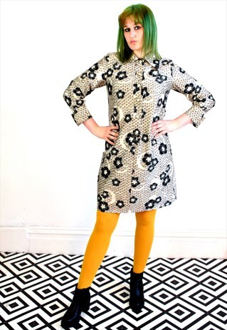 VINTAGE 80'S JAPANESE PATTERNED DRESS