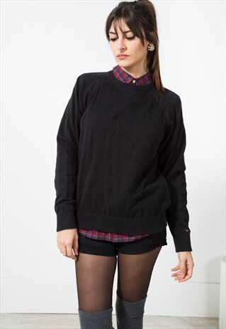 ON SALE VINTAGE 80S TOMMY HILFIGER KNITWEAR JUMPER / S0573