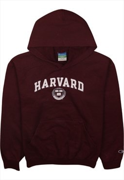 Vintage 90's Champion Hoodie Harvard Pullover Burgundy Red