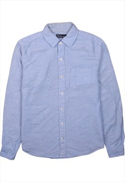 Gap 90's Long Sleeves Button Up Sweatshirt XSmall Blue