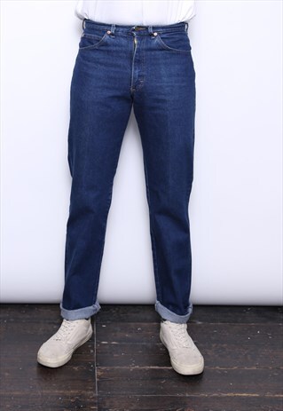 VINTAGE LEE RIDER BLUE DENIM JEANS