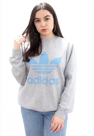 90'S RETRO GREY & BLUE SWEATSHIRT