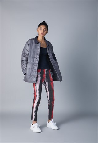 COLORED STRIPE PRINTED SLIM FIT JEANS