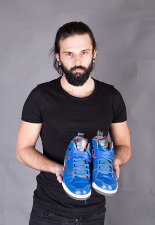 VINTAGE NIKE JORDAN'S HIGH TOPS TRAINERS BLUE