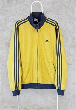 Vintage Adidas Yellow Track Top Jacket Bomber Striped