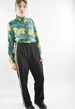 VINTAGE 80S ALL OVER TROPICAL PALM PRINT SHIRT