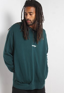 Vintage Wrangler 1/4 ZIp Sweatshirt Green