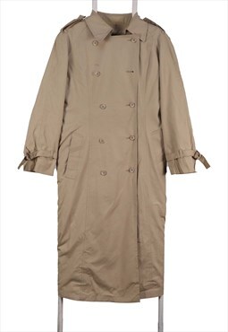 Vintage 90's London Fog Trench Coat Long Button Up Beige