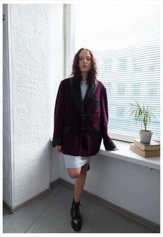 VINTAGE 60'S BURGUNDY RED/PURPLE JACKET