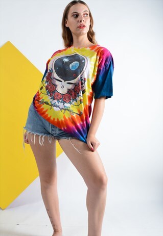 VINTAGE GRATEFUL DEAD BAND TEE WITH GRAPHIC PRINT