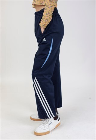 VINTAGE 90S ADIDAS NAVY TRACKSUIT BOTTOMS