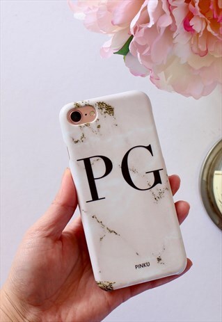 PERSONALISED BLUSH GOLD MARBLE PHONE CASE