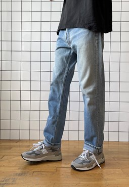 Vintage LEVIS 501 Jeans Denim Pants 90s Washed Blue