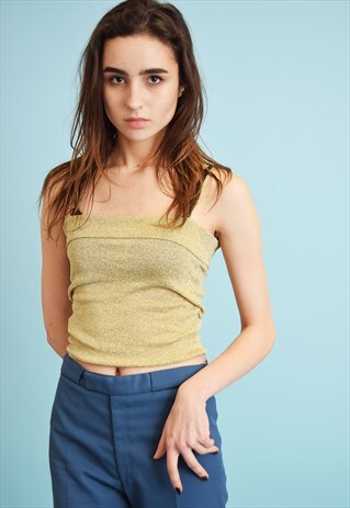 90'S RETRO SHIMMER SPARKLING PARTY TANK TOP