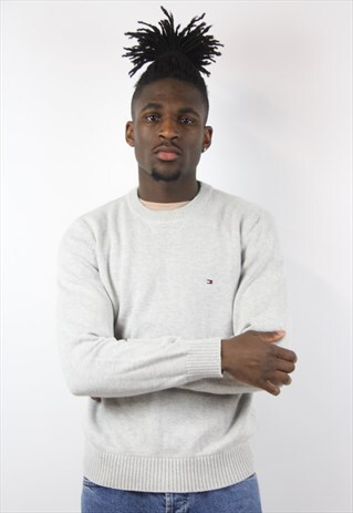 VINTAGE TOMMY HILFIGER GREY JUMPER