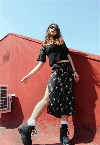 90'S FLORAL SKIRT