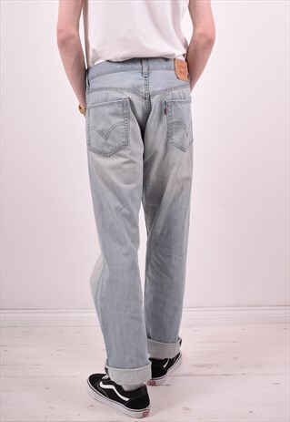 LEVI'S 505 MENS VINTAGE JEANS W33 L30 BLUE 90S