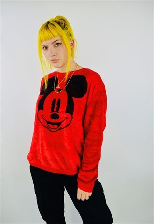 VINTAGE DISNEY PLUSH TEDDY BEAR FLEECE SWEATSHIRT