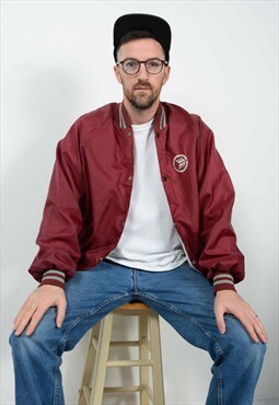 Vintage 90s Coach Jacket USA Maroon Unisex Size L