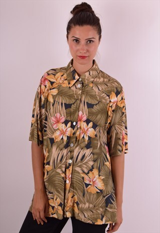 VINTAGE FESTIVAL SHIRT TROPICAL PRINT (520)