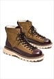 Hiking style boots retro sport shoes utility trainers brown