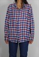 VINTAGE RALPH LAUREN CHAPS FLANNEL CHECK OVERSIZED SHIRT TOP
