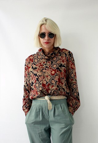VINTAGE 80'S BLOUSE WITH AMAZING FLORAL PATTERN