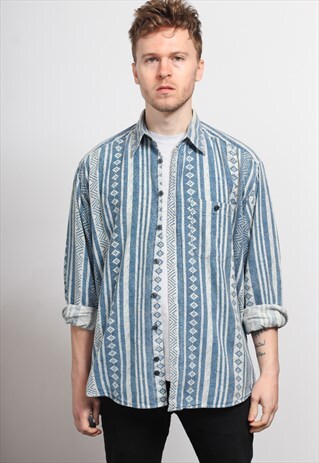 VINTAGE AZTEC PATTERNED SHIRT