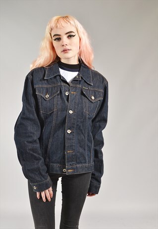 VINTAGE DKNY DARK BLUE DENIM JACKET