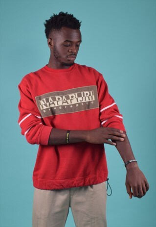 VINTAGE NAPAPIJRI RED SWEATSHIRT