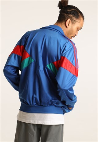 VINTAGE ADIDAS EMBROIDERED SPELLOUT TRACK JACKET